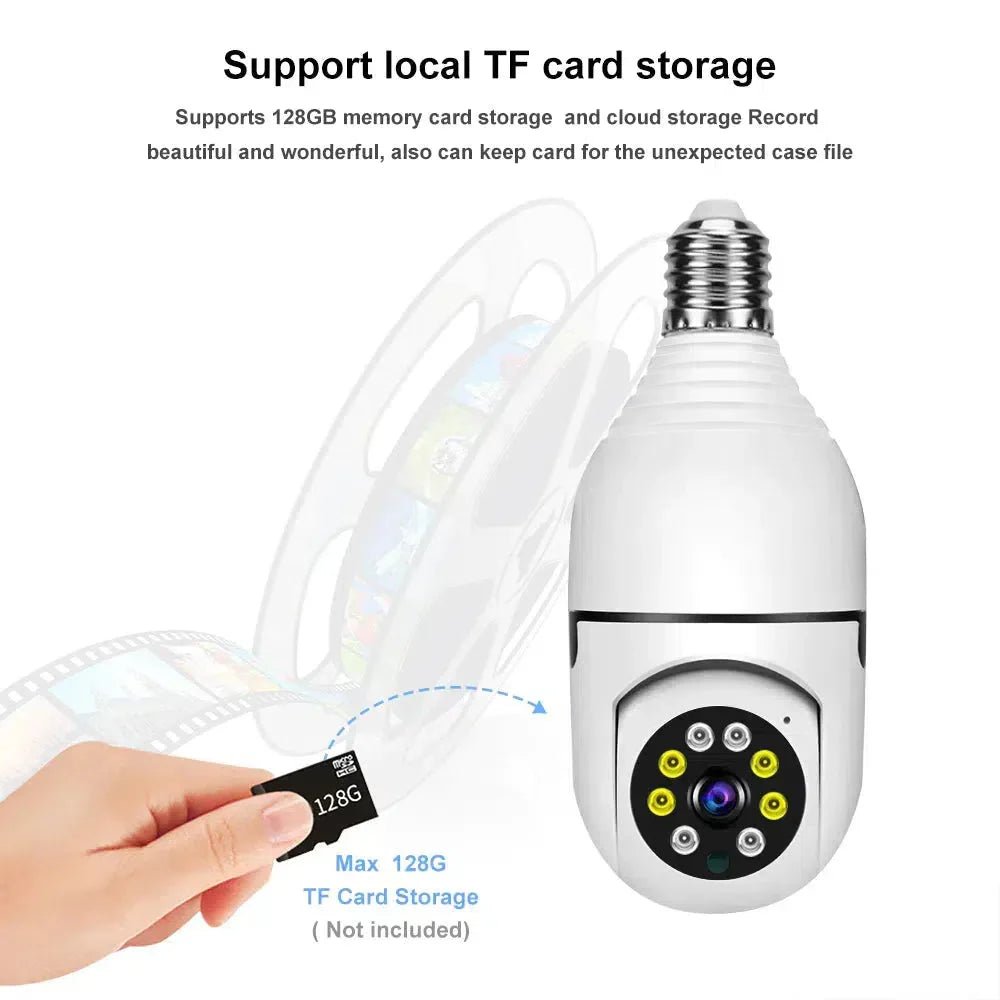 V380 Pro Smart Wireless Camera - WiFi Bulb Shape CCTV Security Camera ( Allow to Open ) On Demand. - ZEEBLENDZ.PK
