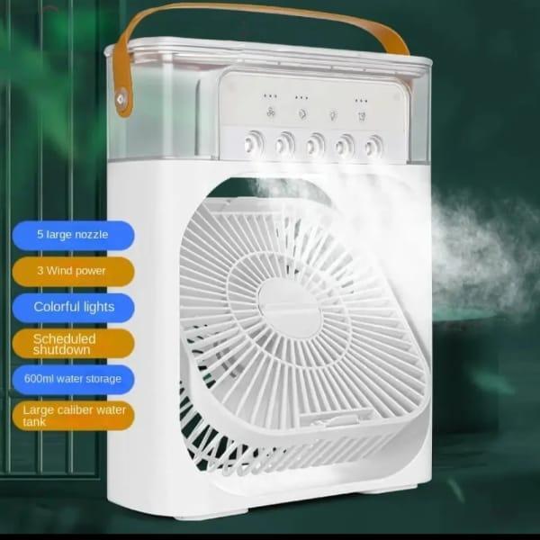 Portable Mini Air Cooler Fan – USB Powered, 3 Speed Mist Fan - ZEEBLENDZ.PK