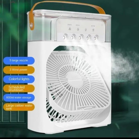 Portable Mini Air Cooler Fan – USB Powered, 3 Speed Mist Fan - ZEEBLENDZ.PK