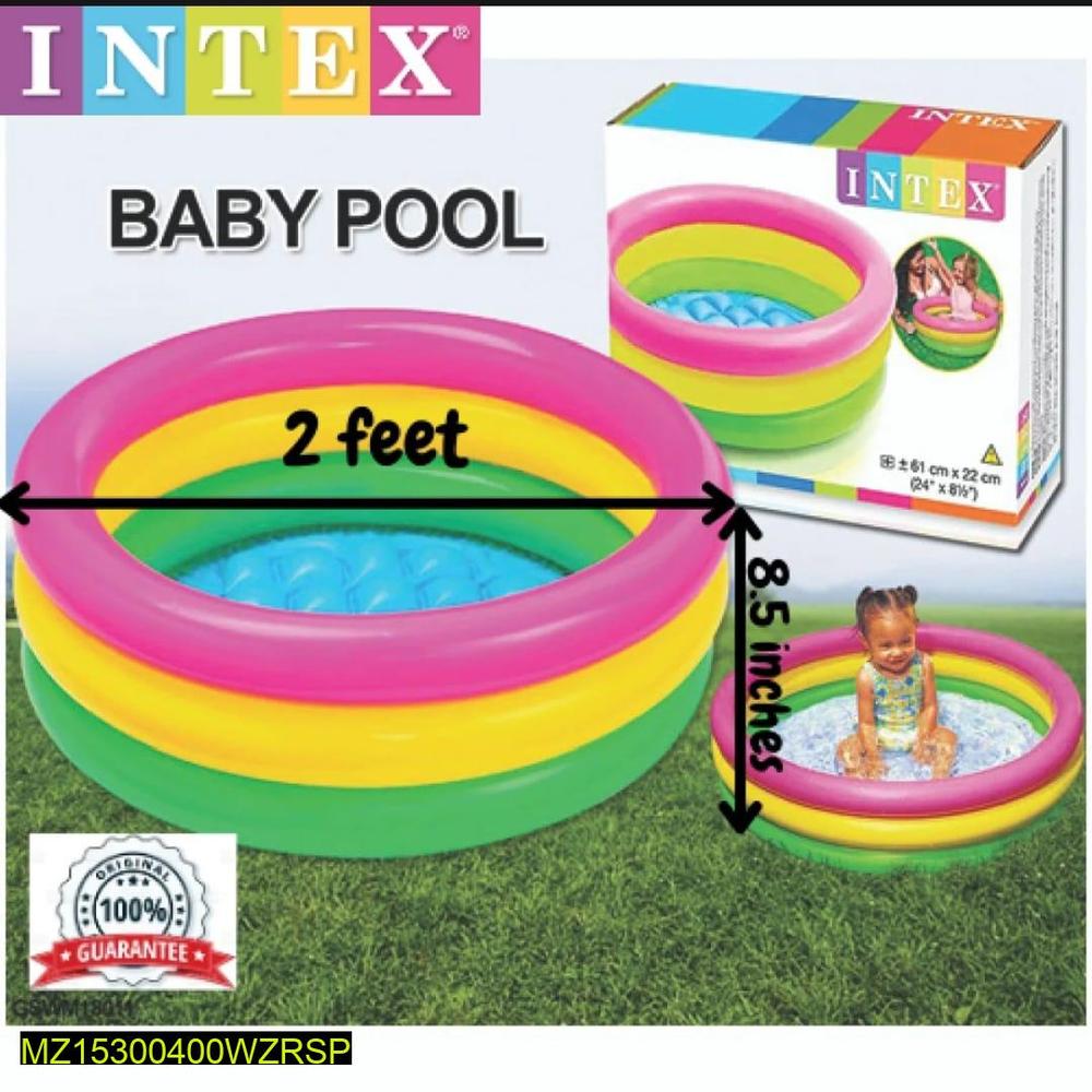 INTEX - Sunset Glow Baby Pool For Kids Inflatable Kids Bath Tub For Children - ZEEBLENDZ.PK