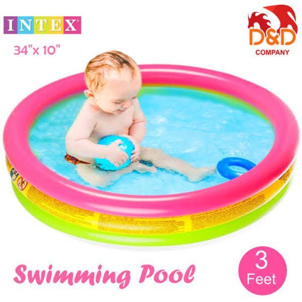 INTEX - Sunset Glow Baby Pool For Kids Inflatable Kids Bath Tub For Children - ZEEBLENDZ.PK