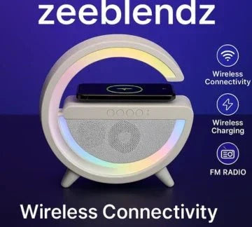 New BT 3401 & 15W Wireless Charger & Bluetooth Speaker with Alarm Clock - ZEEBLENDZ.PK