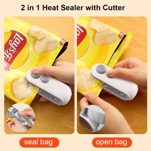 2-in-1 Rechargeable Heat Sealer & Cutter - ZEEBLENDZ.PK