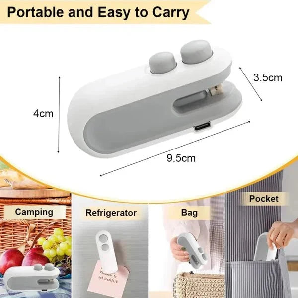 2-in-1 Rechargeable Heat Sealer & Cutter - ZEEBLENDZ.PK