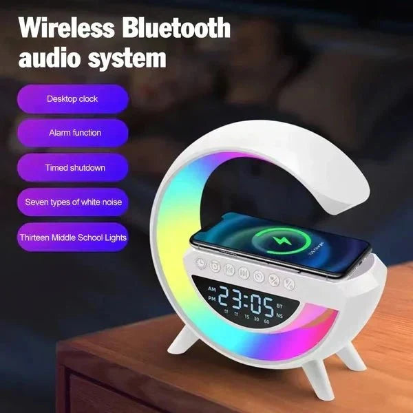 New BT 3401 & 15W Wireless Charger & Bluetooth Speaker with Alarm Clock - ZEEBLENDZ.PK