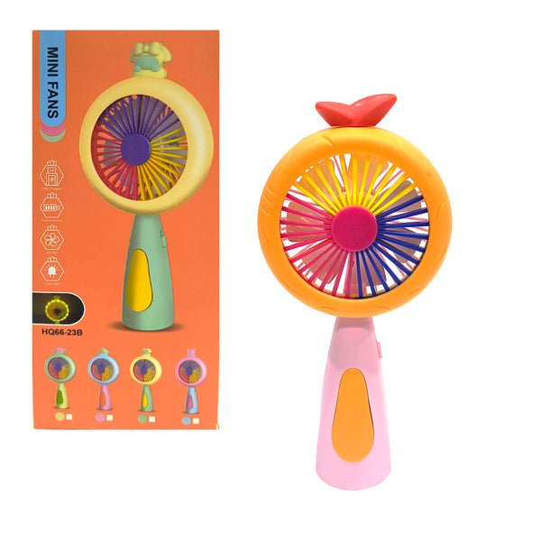New Mini High Quality Fan with light and fast speed 5 to 6 battery backup - ZEEBLENDZ.PK