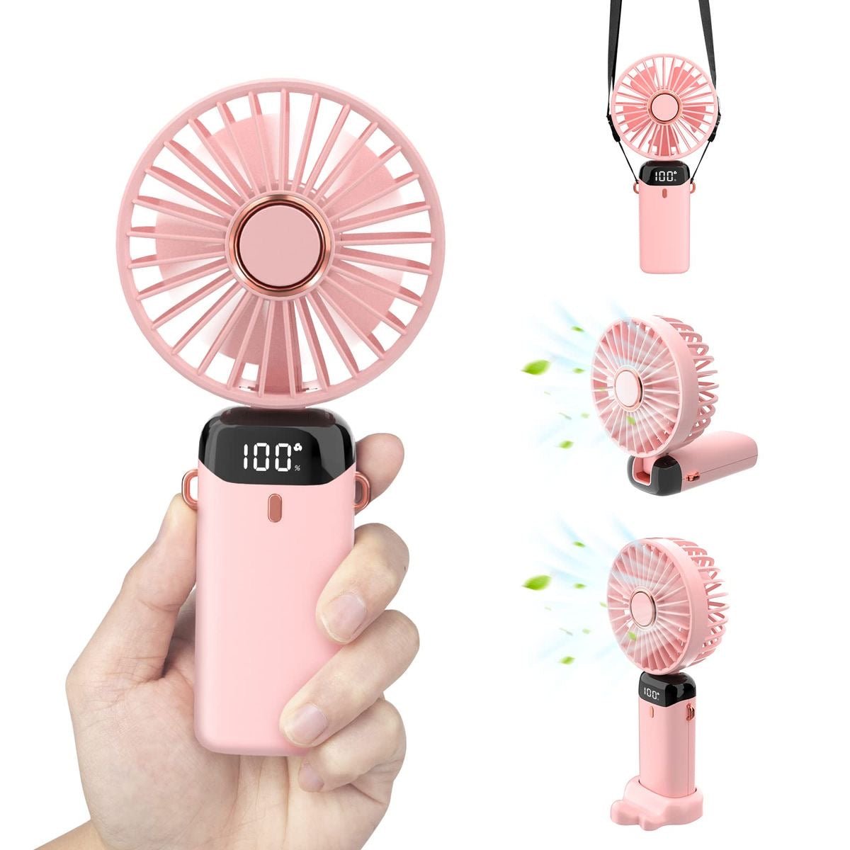 Mini portable hand held Fan with new design inspired by Charging timing - ZEEBLENDZ.PK