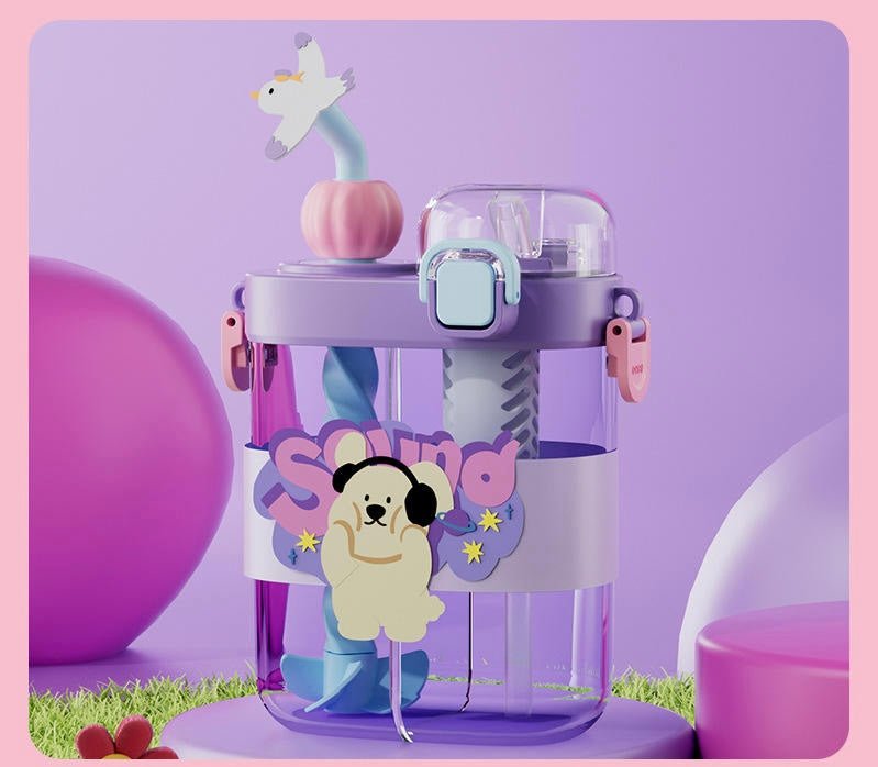 2 in 1 mini water bottle for Kids - ZEEBLENDZ.PK