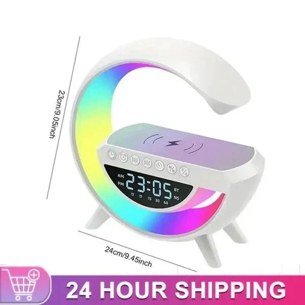 New BT 3401 & 15W Wireless Charger & Bluetooth Speaker with Alarm Clock - ZEEBLENDZ.PK