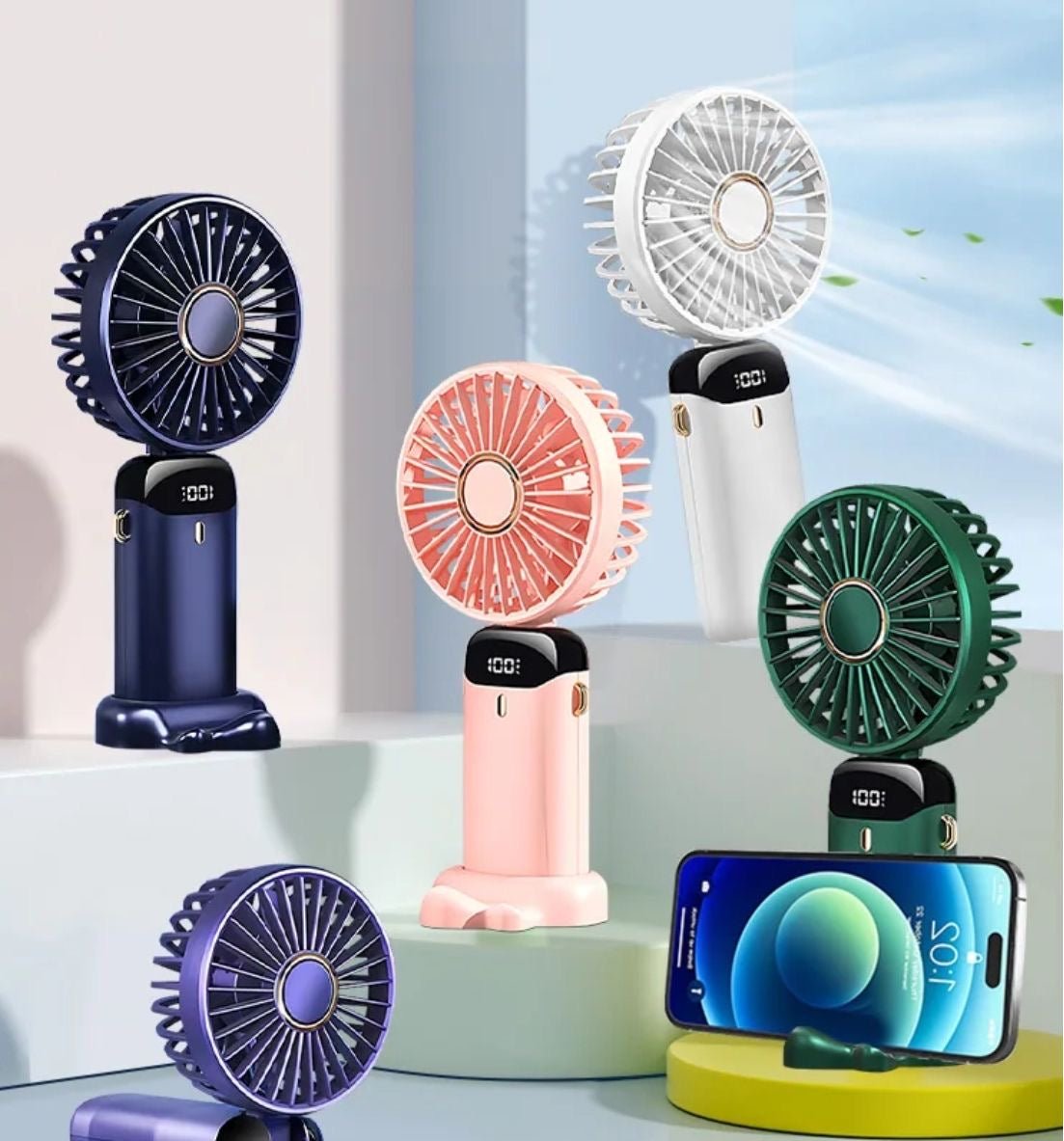 Mini portable hand held Fan with new design inspired by Charging timing - ZEEBLENDZ.PK