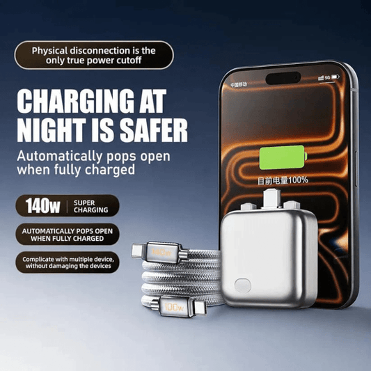 PopGuard 140W Automatic Charging Disconnector | Smart Auto Power Cut-Off Battery Guardian | - ZEEBLENDZ.PK