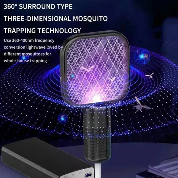 2-in-1 Mini USB Rechargeable Mosquito Racket - Your Safety First - ZEEBLENDZ.PK