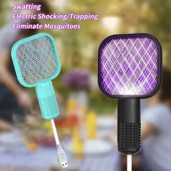 2-in-1 Mini USB Rechargeable Mosquito Racket - Your Safety First - ZEEBLENDZ.PK
