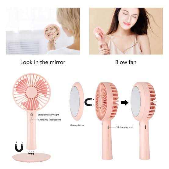 High Quality Mini Hand Held Fan , Battery 🔋 Backup 3 to 4 Hour - ZEEBLENDZ.PK
