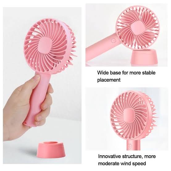 High Quality Mini Hand Held Fan , Battery 🔋 Backup 3 to 4 Hour - ZEEBLENDZ.PK